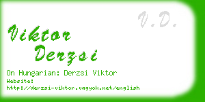 viktor derzsi business card
